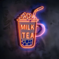 Milk Tea Neon Sign Perfect for Cafes
