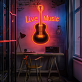 Live Music Neon Sign Perfect for Bars and Events