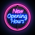 New Opening Hours Neon Sign Perfect for Businesses & Events