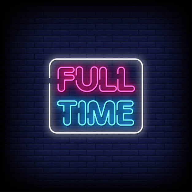 Full Time Neon Sign - Neon Pink Aesthetic — make neon sign