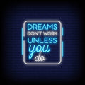 Modern Motivation Quote In Neon Sign