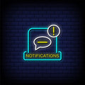 Notifications Neon Sign