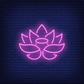 Pink Lotus Neon Sign - Neon Pink Aesthetic