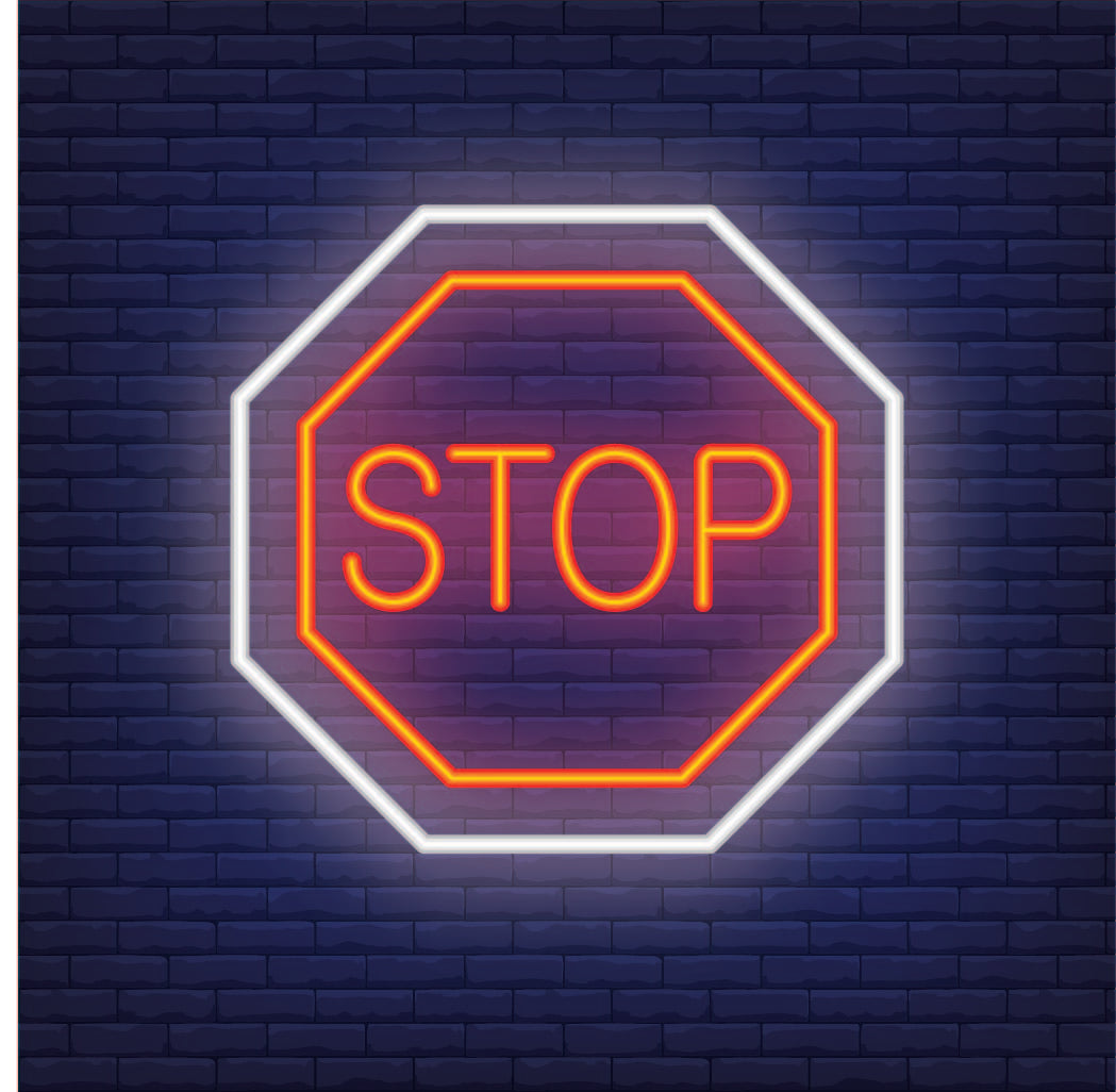 Stop Traffic Neon Sign — make neon sign