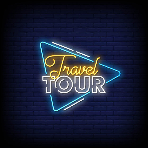 tour neon sign