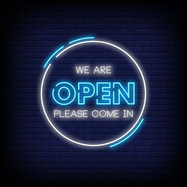 We Are Open Please Come In Neon Sign — make neon sign