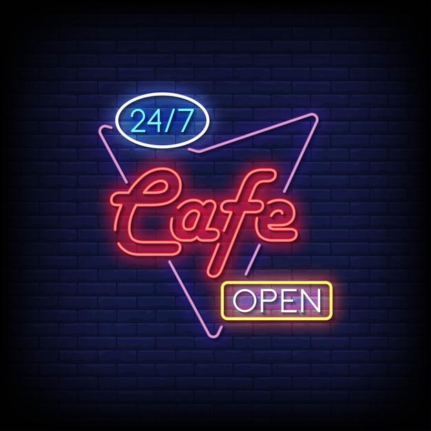 Cafe Open Neon Sign — make neon sign