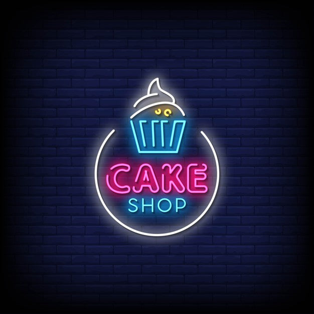Neon Sign cake! I wanted to make a Halloween cake that glows in the dark so  I thought this would be an interesting design! It took a lot... | Instagram