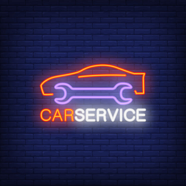 Car Service Neon Sign — make neon sign