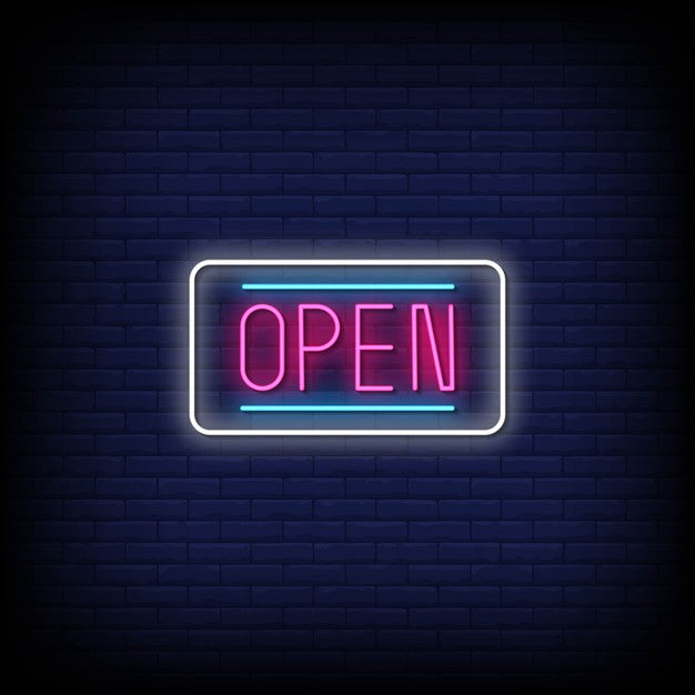 Open Neon Sign - Pink Neon Sign — make neon sign