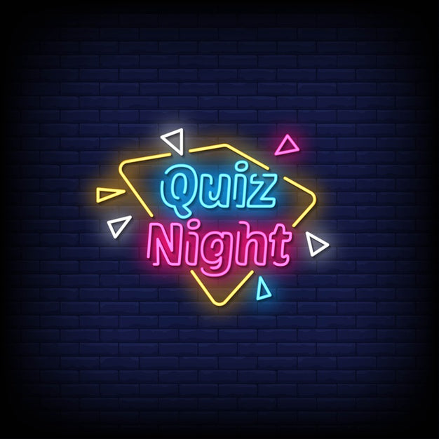 Quiz Night Neon Sign Perfect for Bars & Events — make neon sign